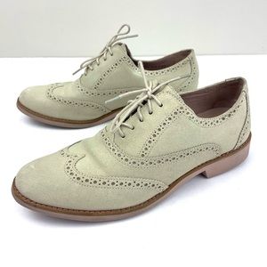 Cole Haan Alisa Oxford II Cream Suede Wingtips